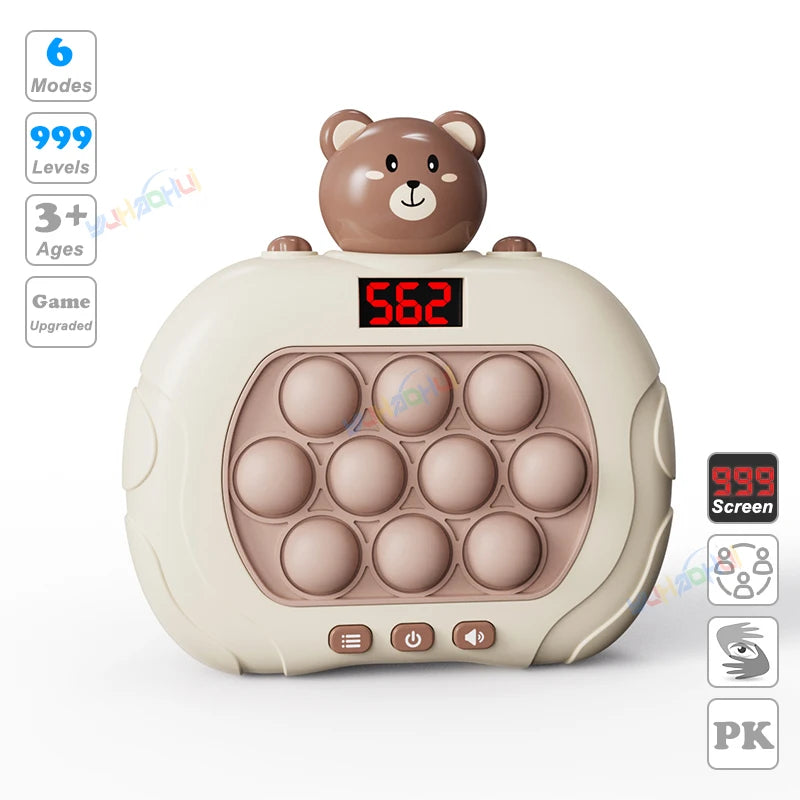 Electronic Pop Light Up Game Handle Toy for Children and Adults Fidget Stress Relief