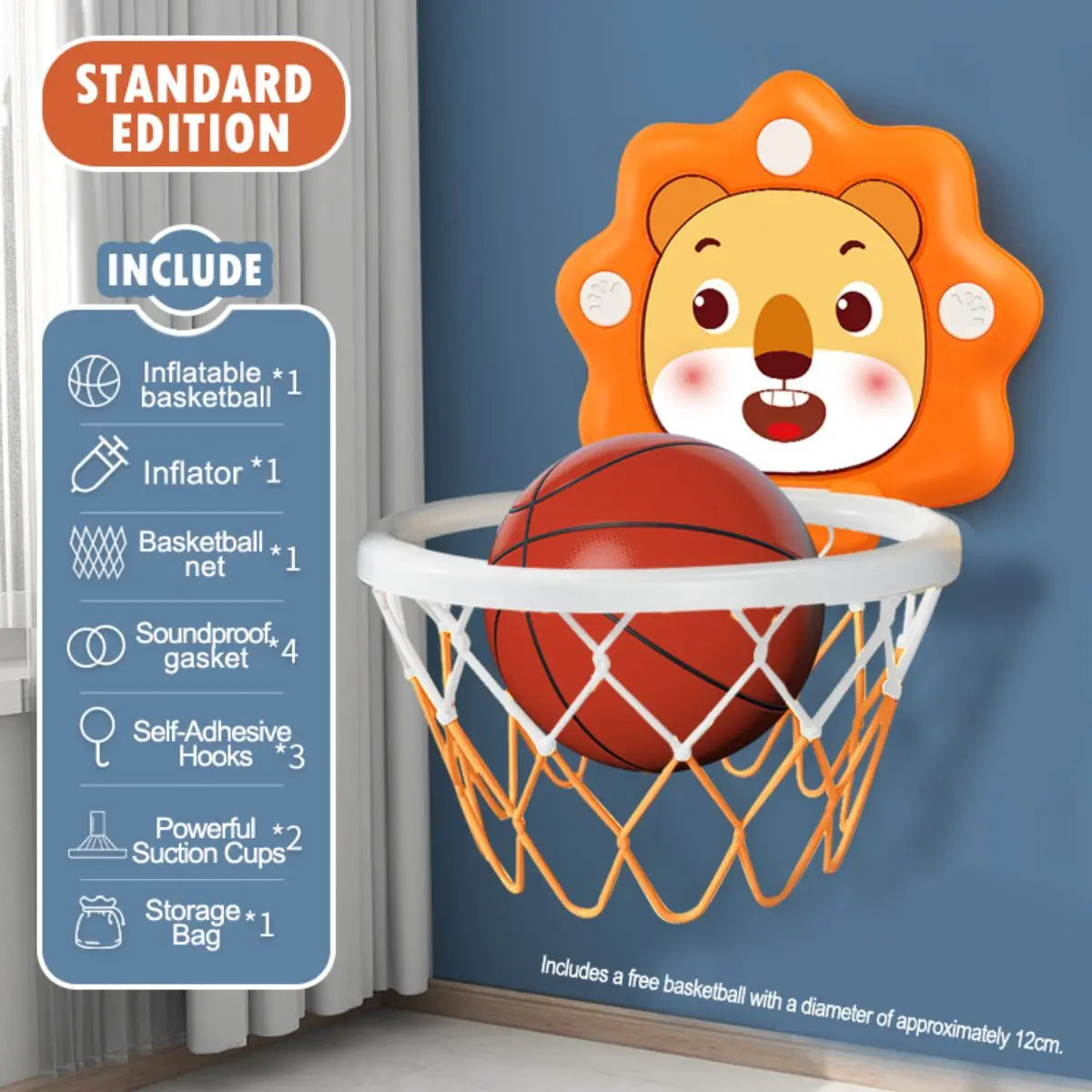 Indoor Mini Basketball Hoop for Toddlers Height Adjustable Set