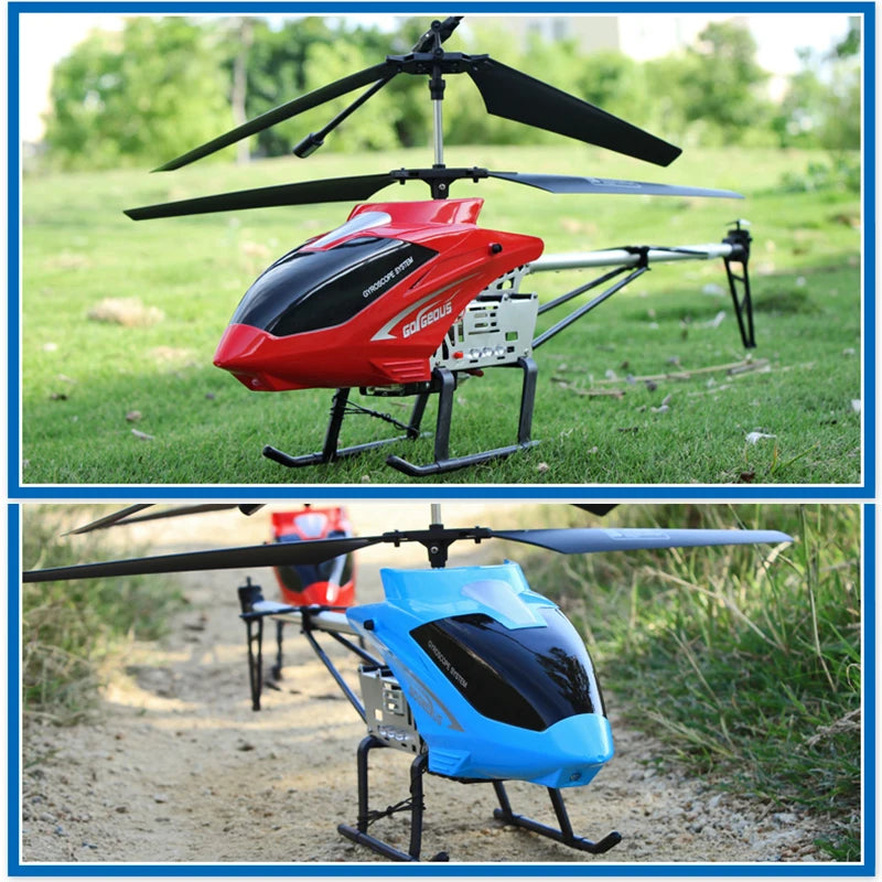 RC Helicopter with Remote Control Durable Big Plane Toy 3.5CH 80cm Large Aircraft