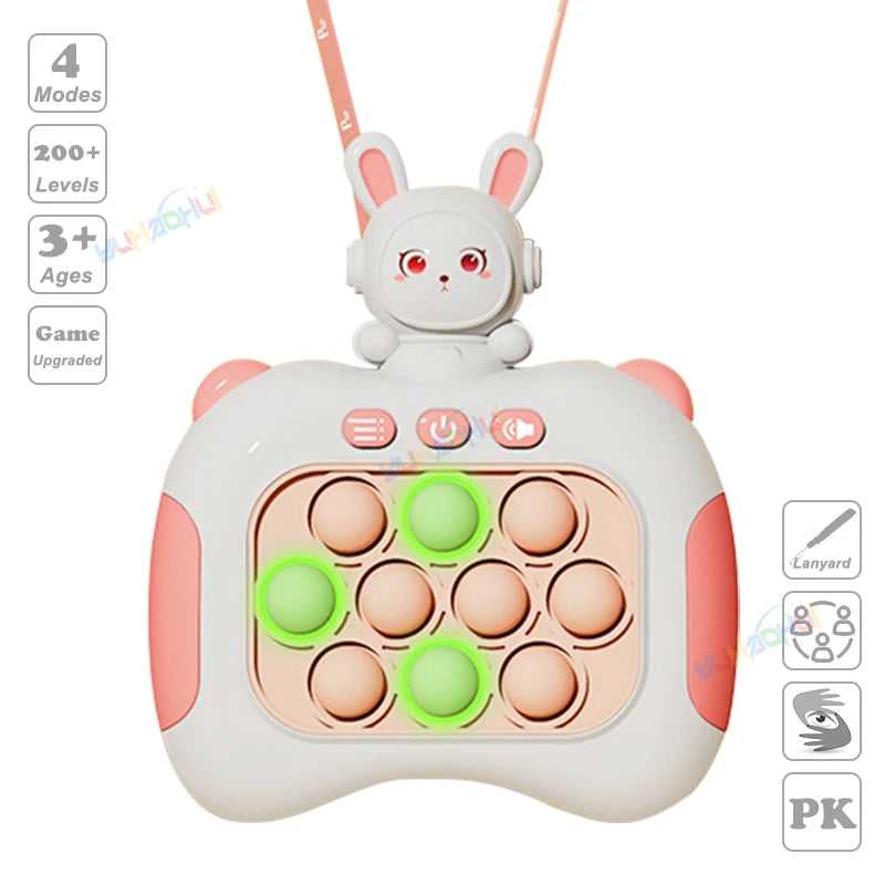 Electronic Pop Light Up Game Handle Toy for Children and Adults Fidget Stress Relief