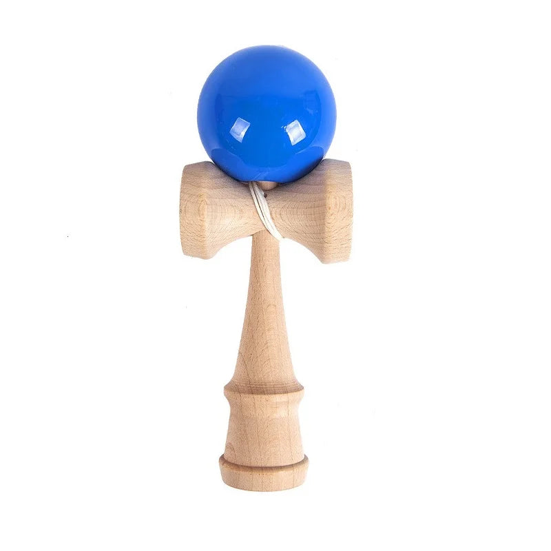 Painted Wooden Handle Ball Toy Outdoor Fitness Hand Eye Training Juggling Ball