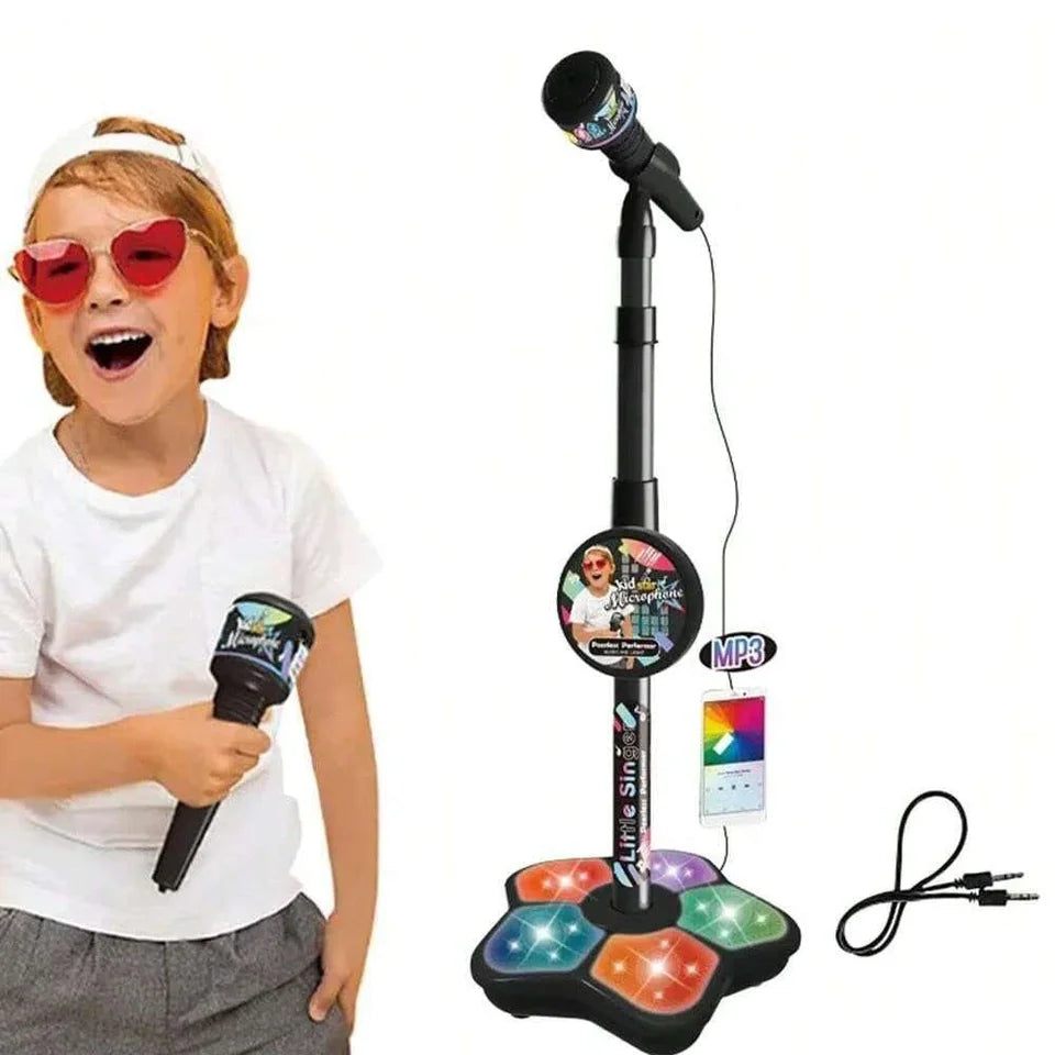 Kids Microphone Stand Toy Portable Karaoke Machine for Children