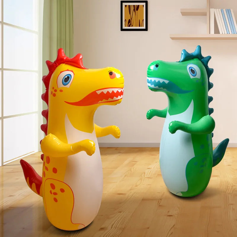 Children Adult Tumbler Boxing Inflatable Standing Punching Bag Dinosaur Sports Toy