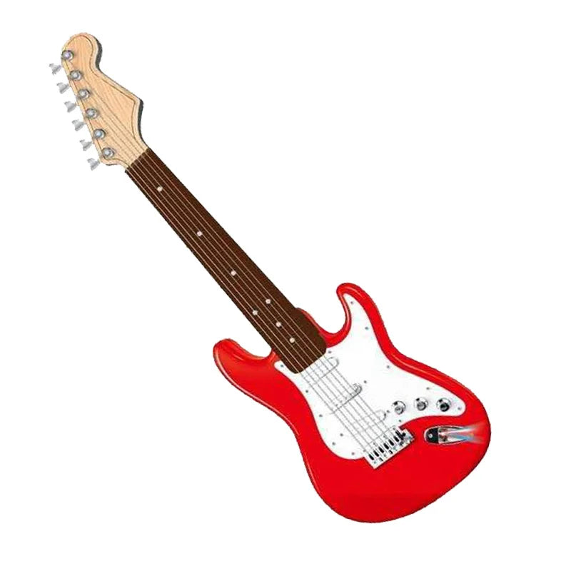 17 Inch Kids Electric Guitar Toy with 4 Strings and LED Lights Rechargeable Instrument