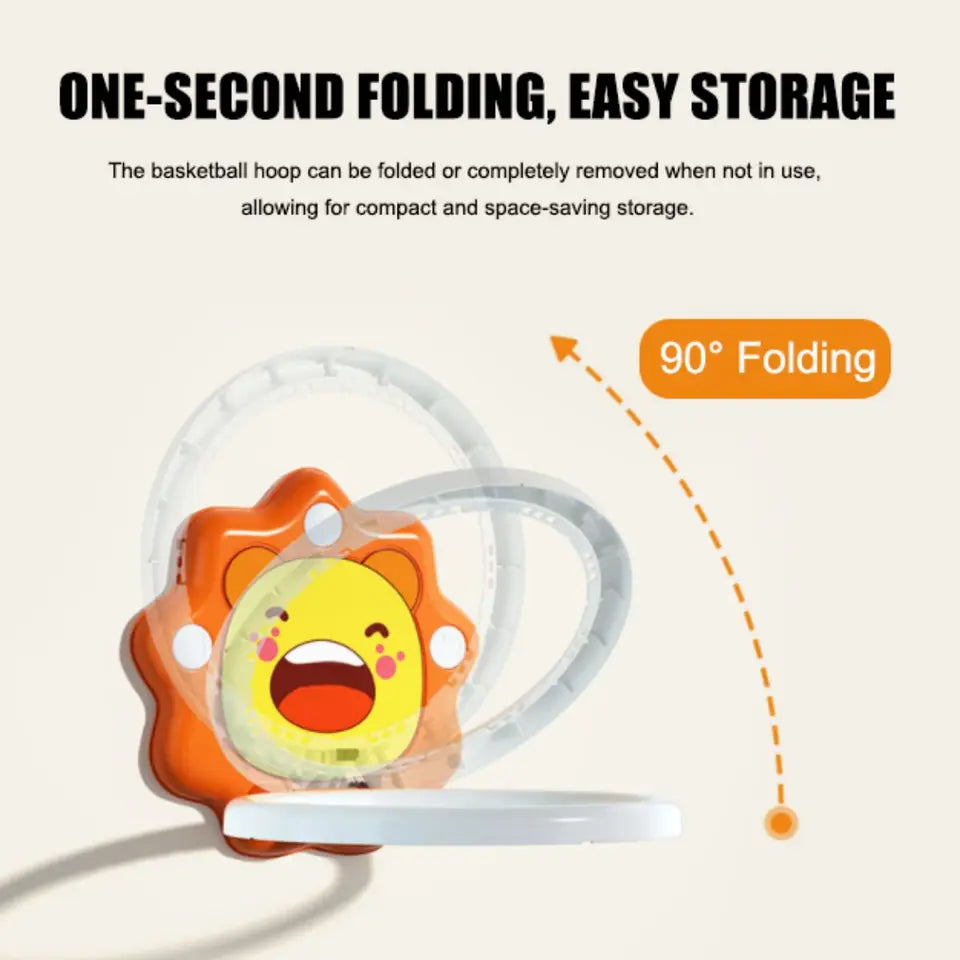 Indoor Mini Basketball Hoop for Toddlers Height Adjustable Set