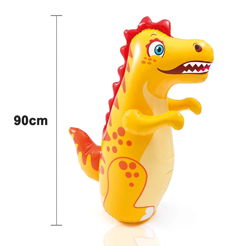 Children Adult Tumbler Boxing Inflatable Standing Punching Bag Dinosaur Sports Toy