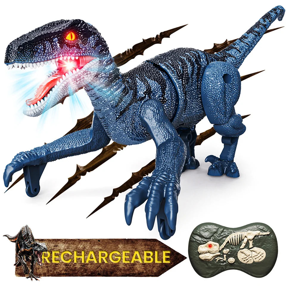RC Walking Dinosaur Toy 2.4GHz Velociraptor for Kids Ages 3–5
