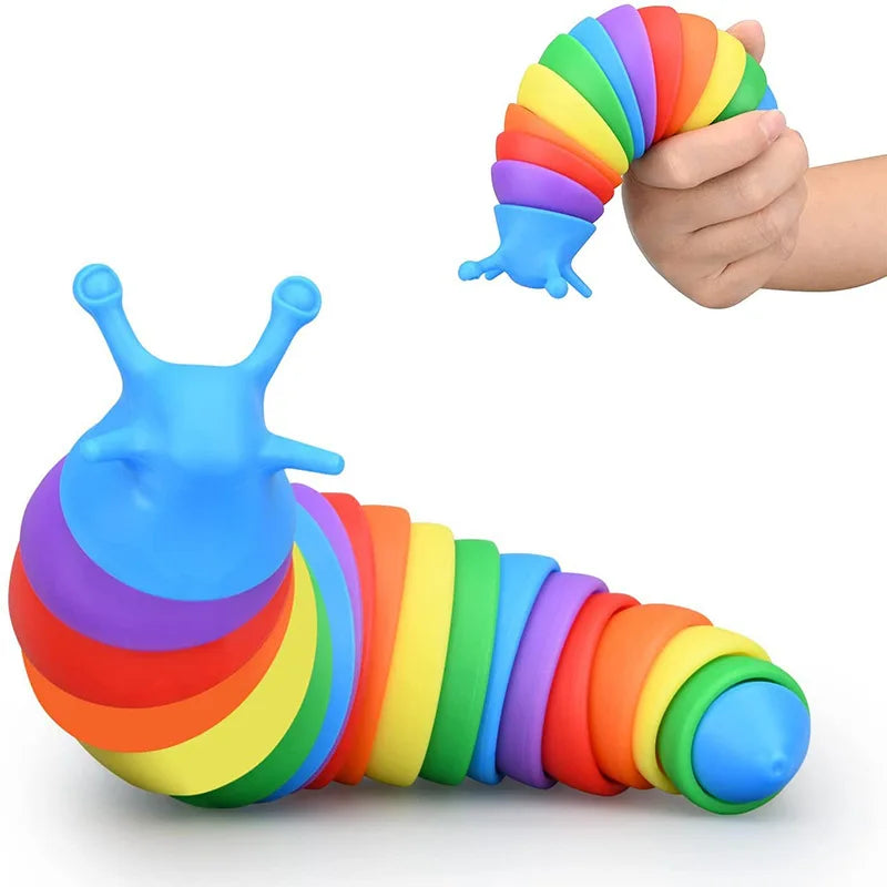 Colorful Slugs Caterpillar Stress Relief Bizarre Slug Puzzle Simulation Toy