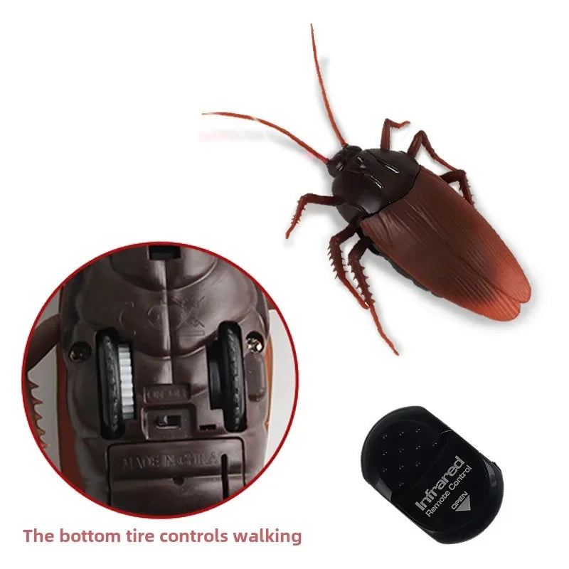 Electric RC Cockroach Toy  Robotic Prank Bug for Halloween & Parties