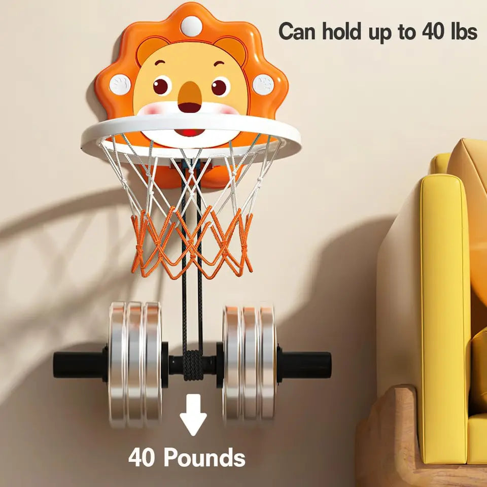 Indoor Mini Basketball Hoop for Toddlers Height Adjustable Set