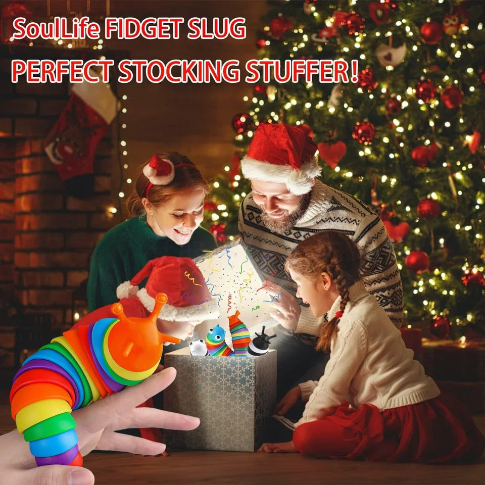 Colorful Slugs Caterpillar Stress Relief Bizarre Slug Puzzle Simulation Toy