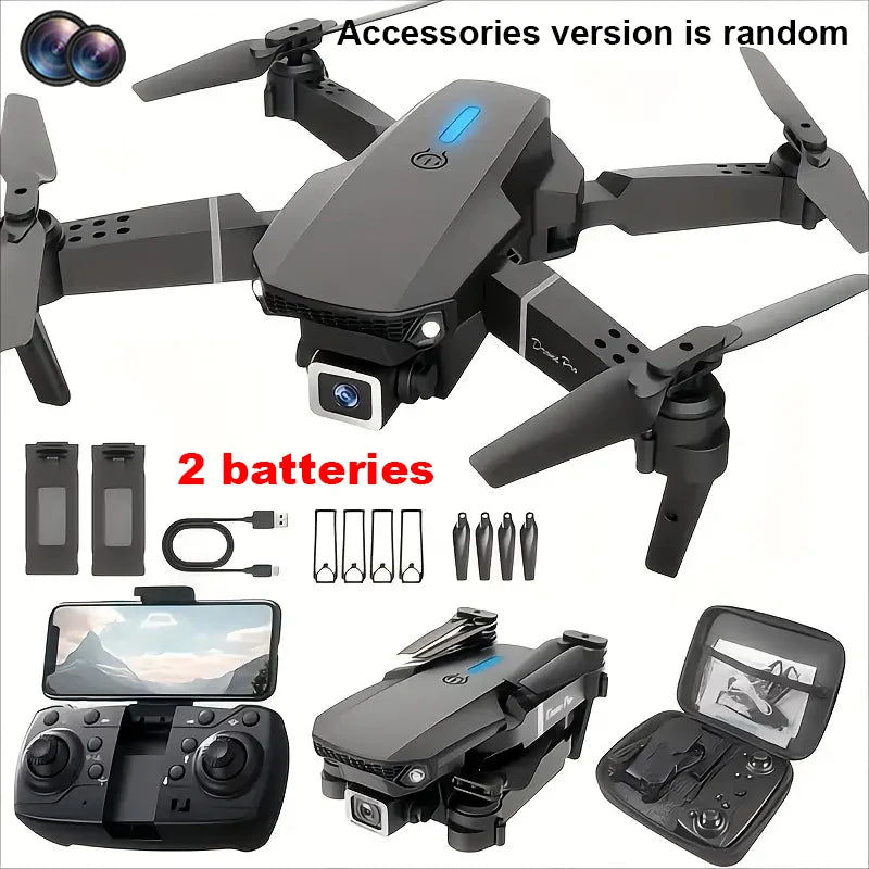 2025 E88Pro RC Drone 4K Professional with 3 Batteries 1080P HD Camera Foldable FPV