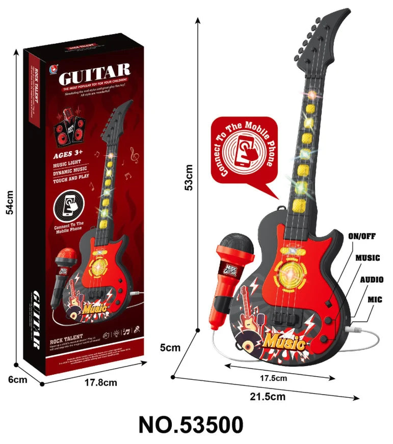 Kids Microphone Stand Toy Portable Karaoke Machine for Children