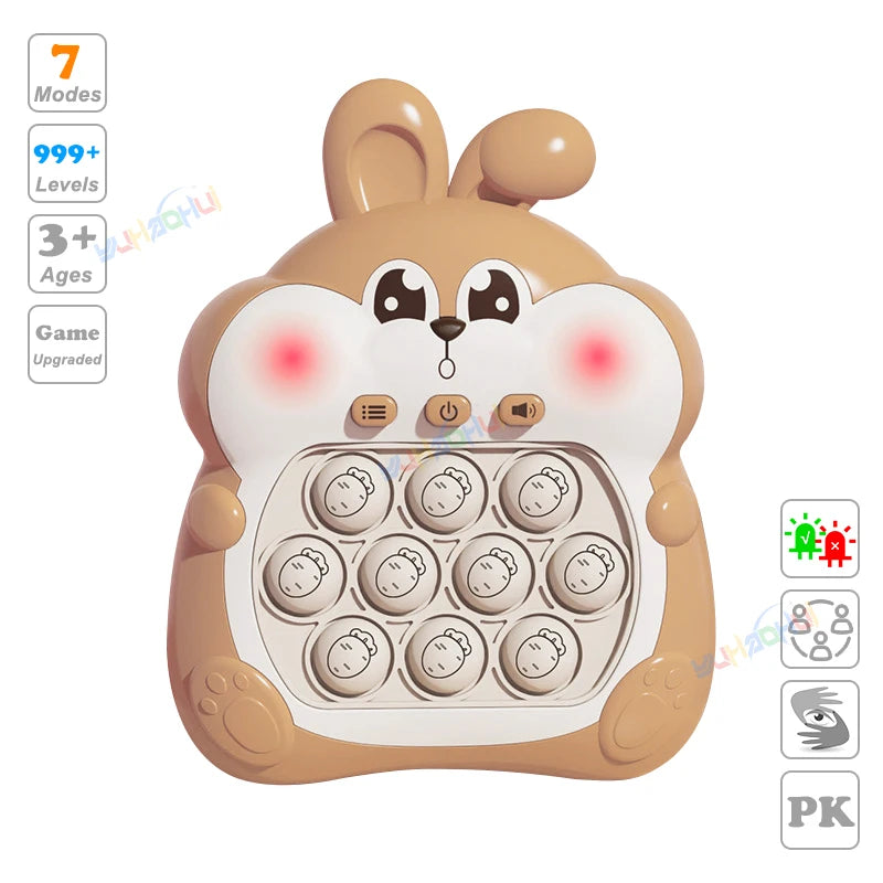 Electronic Pop Light Up Game Handle Toy for Children and Adults Fidget Stress Relief