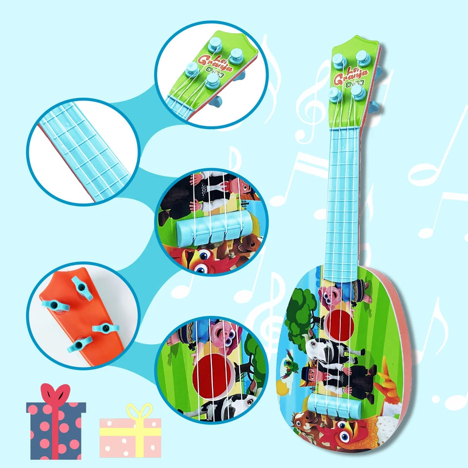 32CM Mini Ukulele for Kids Beginner Musical Toy Guitar