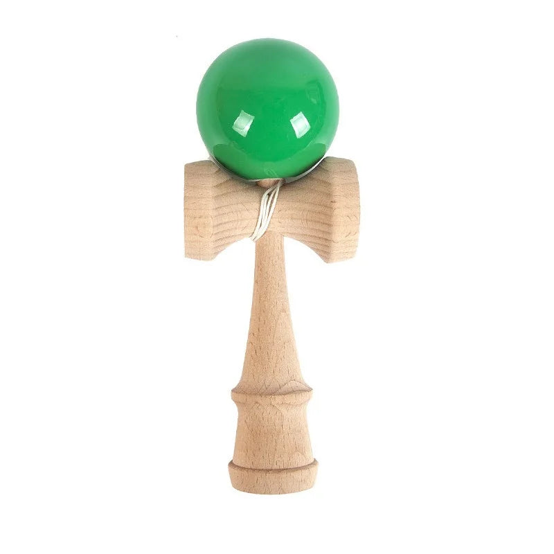 Painted Wooden Handle Ball Toy Outdoor Fitness Hand Eye Training Juggling Ball