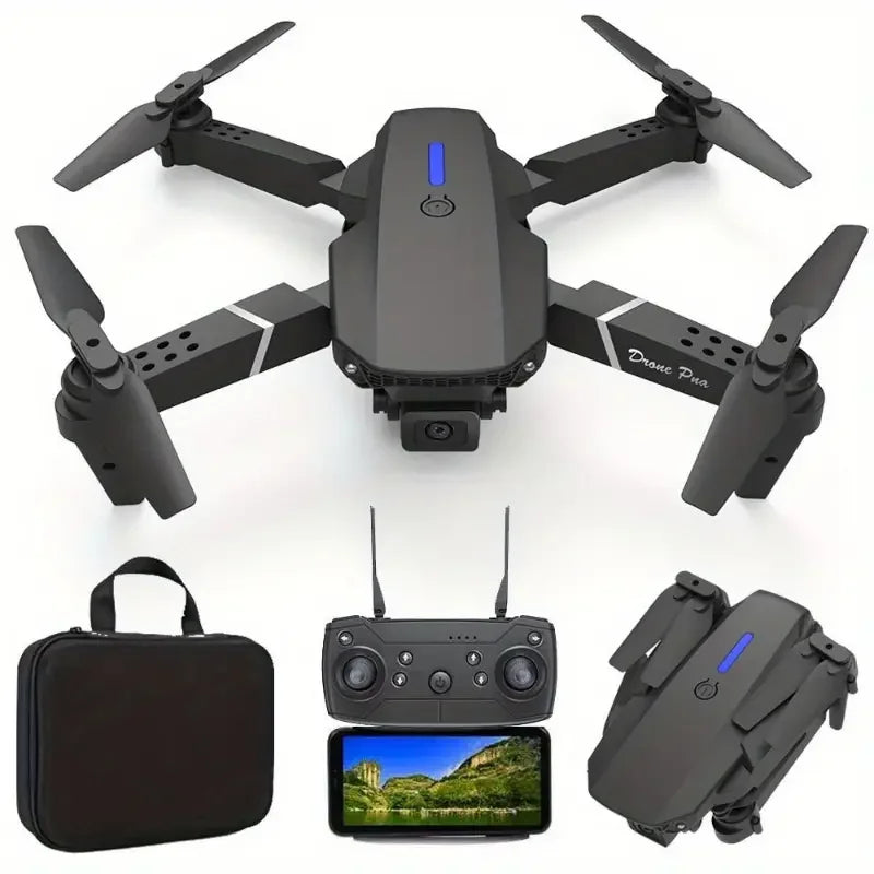 2025 E88Pro RC Drone 4K Professional with 3 Batteries 1080P HD Camera Foldable FPV