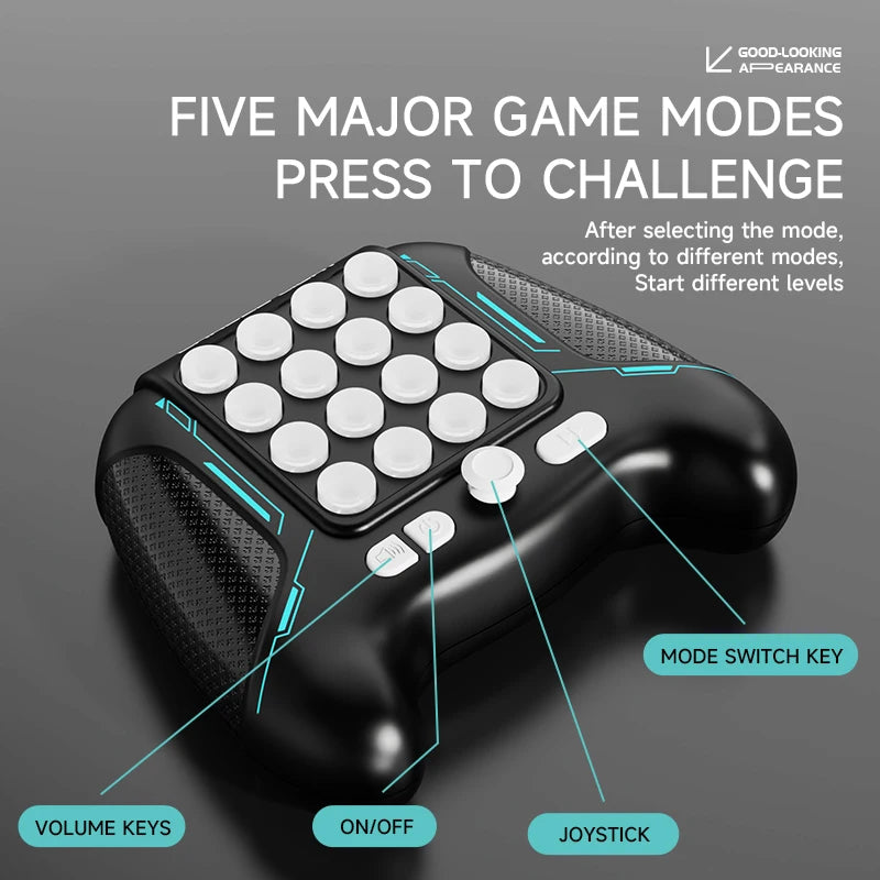 Electronic Pop Light Up Game Handle Toy for Children and Adults Fidget Stress Relief