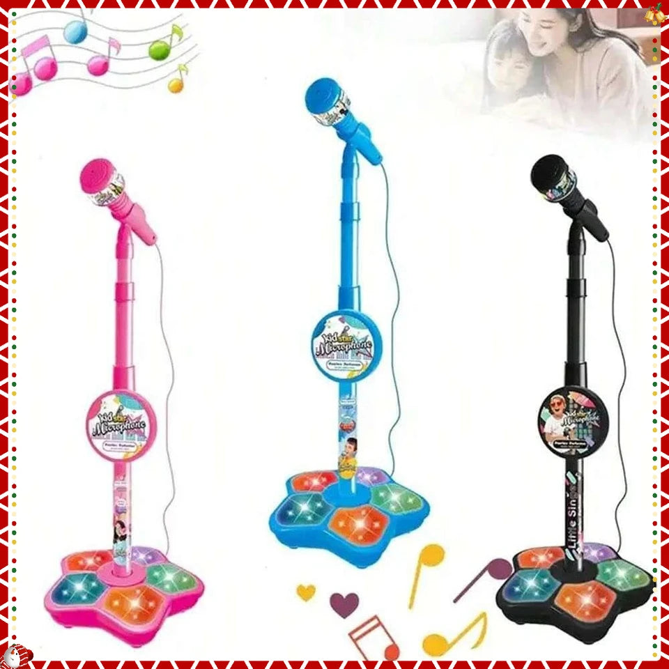 Kids Microphone Stand Toy Portable Karaoke Machine for Children