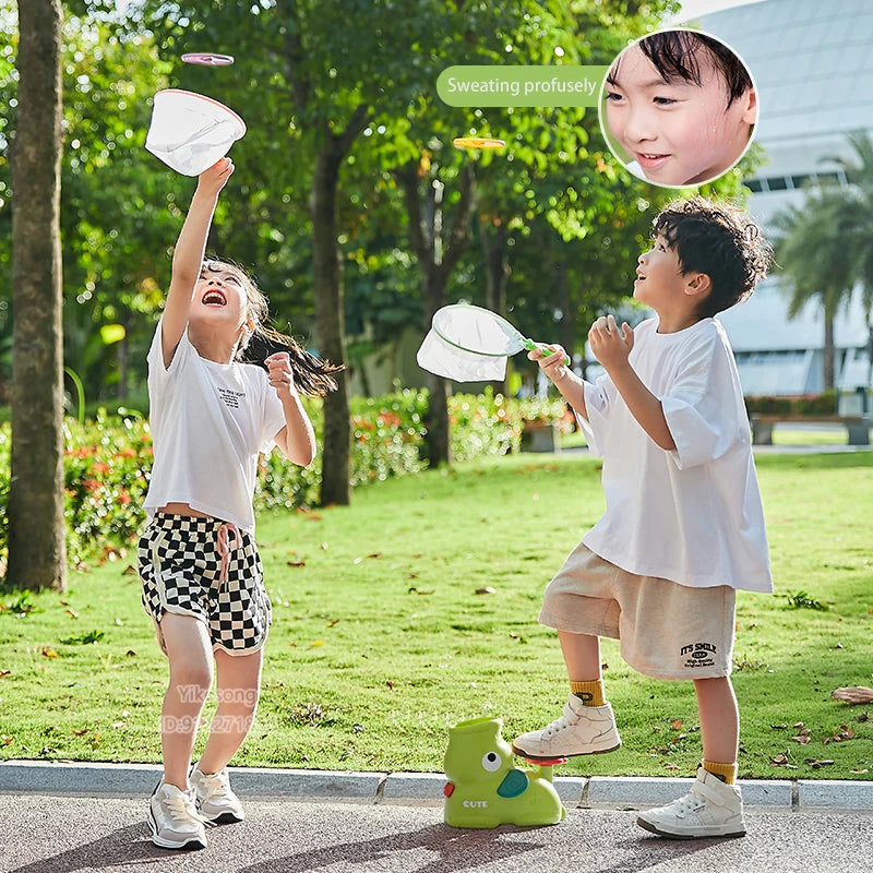 Flying Disc Air Rocket Launcher Saucer Outdoor Garden Game Children Jump Sport Toy