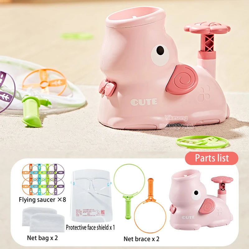 Flying Disc Air Rocket Launcher Saucer Outdoor Garden Game Children Jump Sport Toy