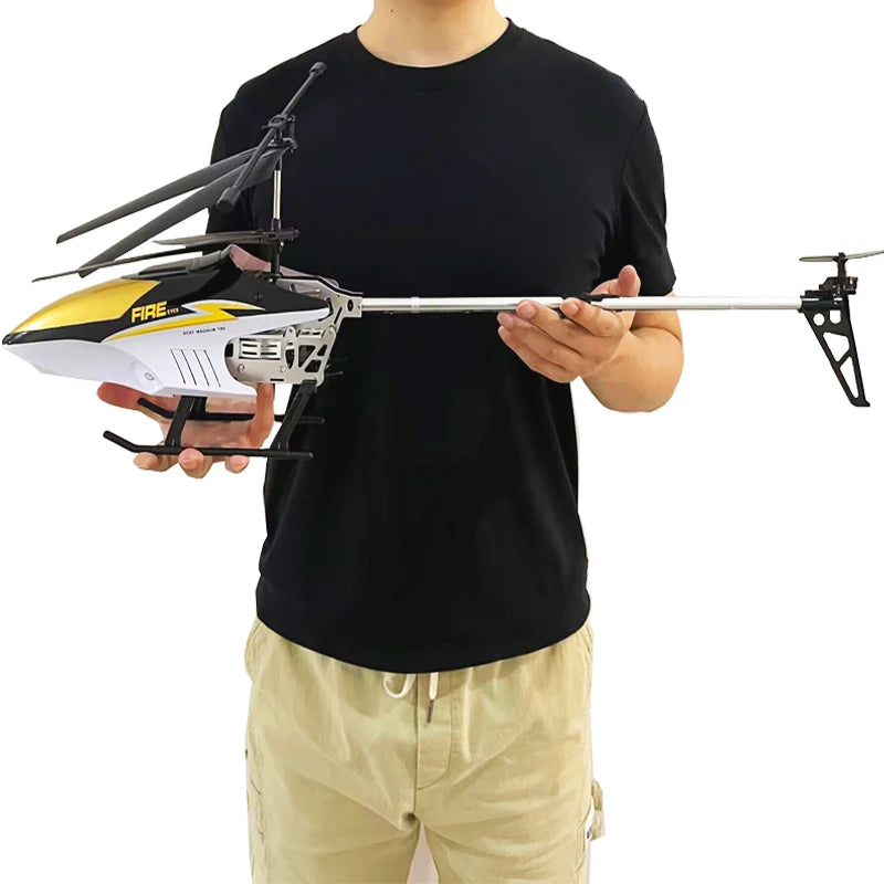 RC Helicopter with Remote Control Durable Big Plane Toy 3.5CH 80cm Large Aircraft
