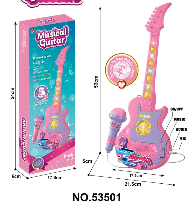 Kids Microphone Stand Toy Portable Karaoke Machine for Children