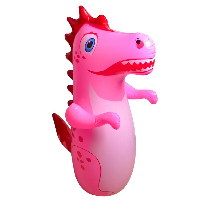Children Adult Tumbler Boxing Inflatable Standing Punching Bag Dinosaur Sports Toy