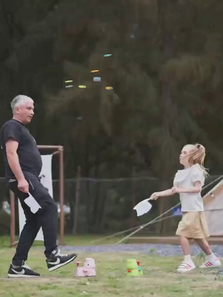 Flying Disc Air Rocket Launcher Saucer Outdoor Garden Game Children Jump Sport Toy